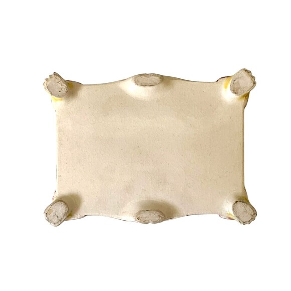 VTG 1950s Hand Painted Japanese Ceramic Trinket Box Majolica Ware - Picture 7 of 7